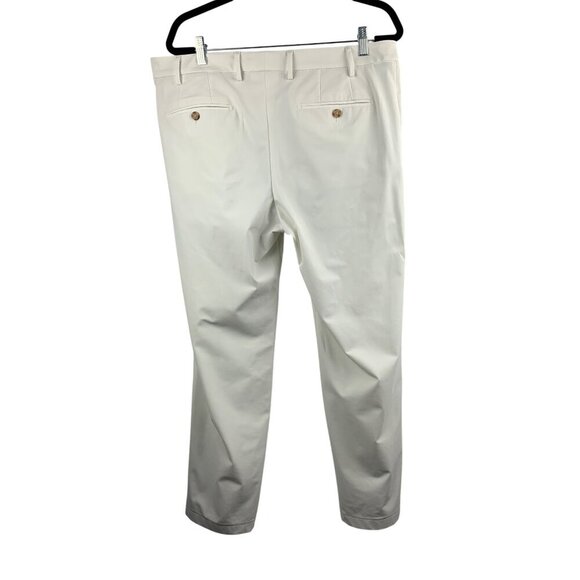 J. Hilburn Mens White Tailored Pants Size 36x30 Polyester Blend - Picture 2 of 4